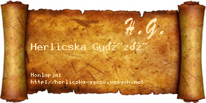 Herlicska Győző névjegykártya